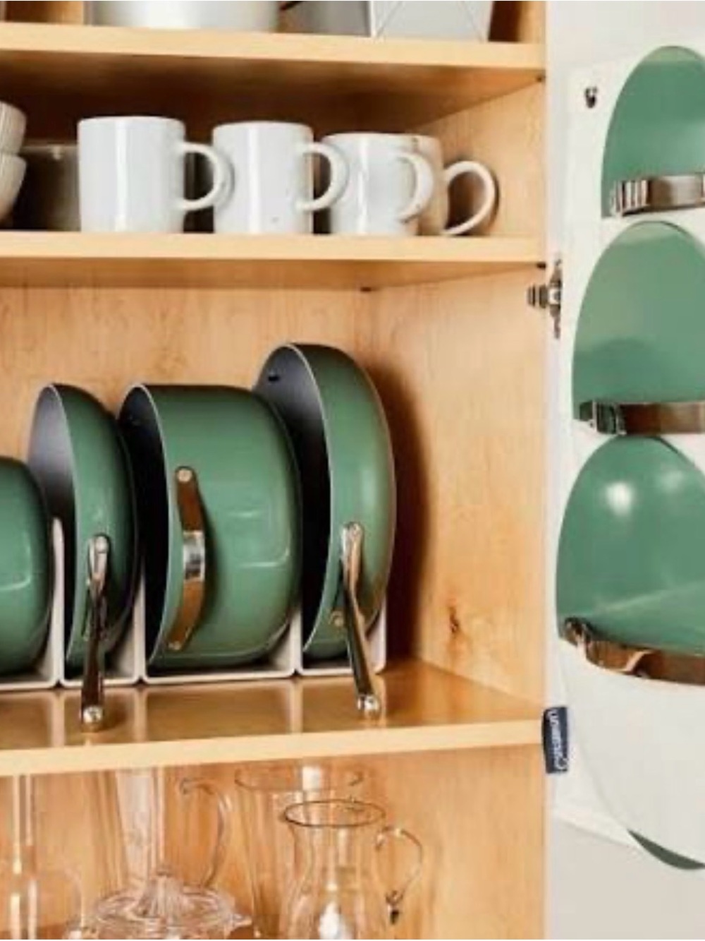 Caraway’s Cookware Pan & Lid Organizing System BUNDLE! Beige - New - 7 Pieces!!